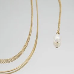 Grace Pearl Layered Necklace -Prya Store P1370287