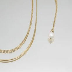 Grace Pearl Layered Necklace -Prya Store P1370289