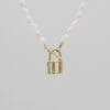 Freya Pearl Lock Necklace