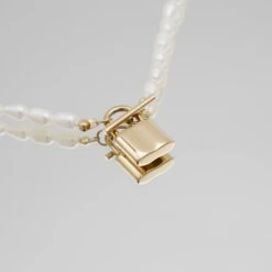 Freya Pearl Lock Necklace -Prya Store P1370317 2