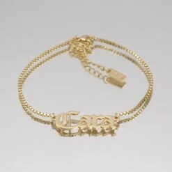 Old English Custom Name Anklet -Prya Store P1400348 PRYA CustomnameAnklet