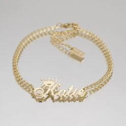 Paris Personalised Name Anklet