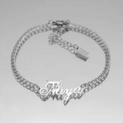 Paris Personalised Name Anklet -Prya Store P1400616 PRYA CustomnameAnklet