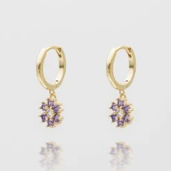 Fleur Huggie Earrings -Prya Store P1670710 Edit