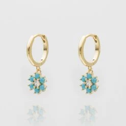 Fleur Huggie Earrings -Prya Store P1670724 Edit