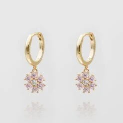 Fleur Huggie Earrings -Prya Store P1670759 Edit