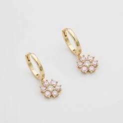 Fleur Huggie Earrings -Prya Store P1670764 Edit
