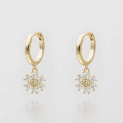 Fleur Huggie Earrings -Prya Store P1670775 Edit