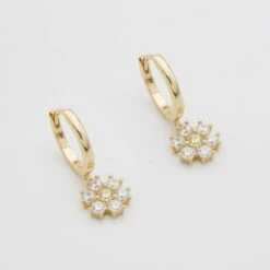 Fleur Huggie Earrings -Prya Store P1670779 Edit