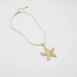 Ariel Starfish Pearl Necklace -Prya Store P1720813