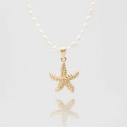 Ariel Starfish Pearl Necklace -Prya Store P1720823