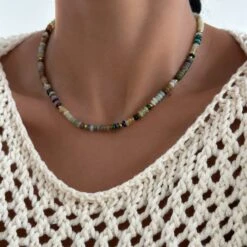 Ren Natural Stone Beaded Necklace -Prya Store PDP RenNecklace Earth 2