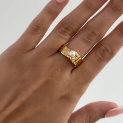 Nadine Pearl Ring 8 Nadine Pearl Ring -Prya Store PDPLS NadineRing 1 2