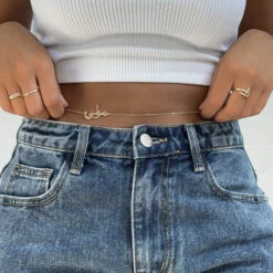 Arabic Custom Name Belly Chain -Prya Store PRYA ArabicClassicBellyChain