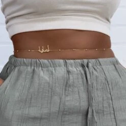 Arabic Custom Name Belly Chain -Prya Store PRYA Bellychain 30