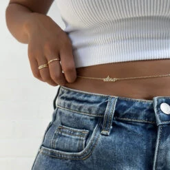 Cali Custom Name Belly Chain 17 Cali Custom Name Belly Chain -Prya Store PRYA CaliClassicBellyChain 2