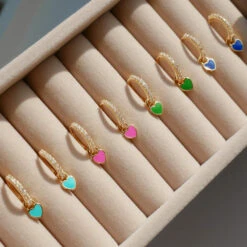 Gabby Heart Huggies 19 Gabby Heart Huggies -Prya Store PRYA Gabbyearrings 1