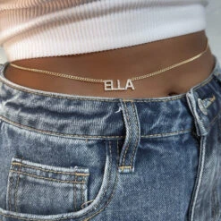 ICY Classic Custom Name Belly Chain -Prya Store PRYA ICYBellyChain 3