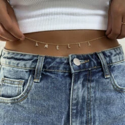 Nevada Custom Name Belly Chain -Prya Store PRYA NevadaBellyChain 1