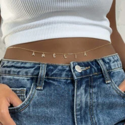 Nevada Custom Name Belly Chain -Prya Store PRYA NevadaBellyChain