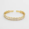 Jada Baguette CZ Bracelet Thick| Gold