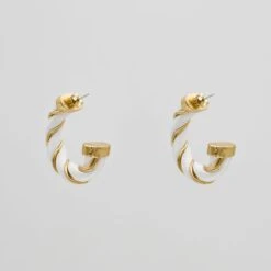 Chloe Leather Earrings -Prya Store PRYACUSTOMNAMENECKLACE 1380023