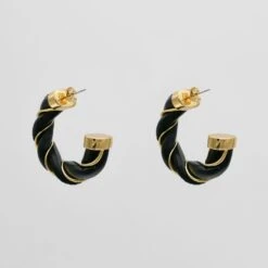 Chloe Leather Earrings -Prya Store PRYACUSTOMNAMENECKLACE 1380046