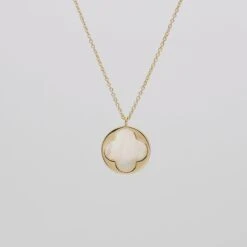 Faith Four Leaf Clover Opal Necklace -Prya Store PRYACUSTOMNAMENECKLACE 1380344