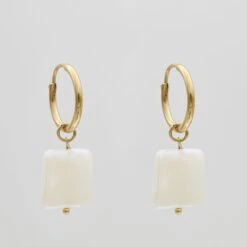 May Pearl Square Earrings