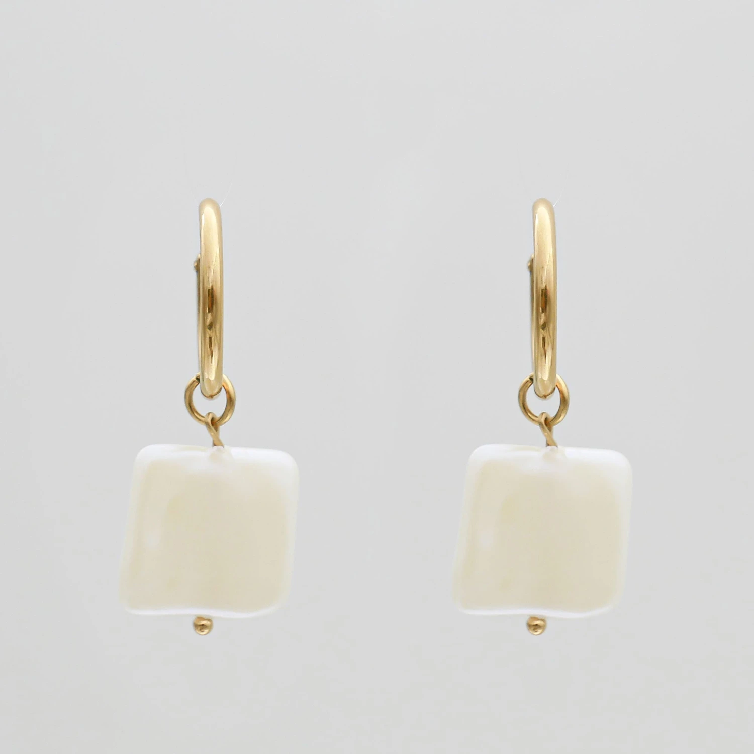 May Pearl Square Earrings 2 May Pearl Square Earrings - Image 2