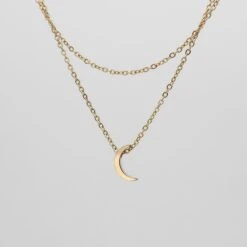 Celine Layered Moon Necklace