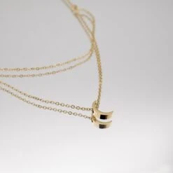 Celine Layered Moon Necklace -Prya Store PRYACUSTOMNAMENECKLACE 1390330