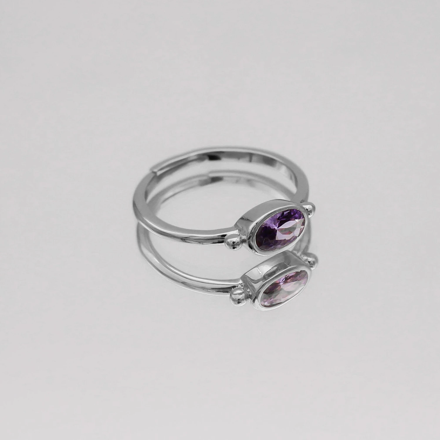 Birthstone Ring | Silver 6 Birthstone Ring | Silver - Image 6