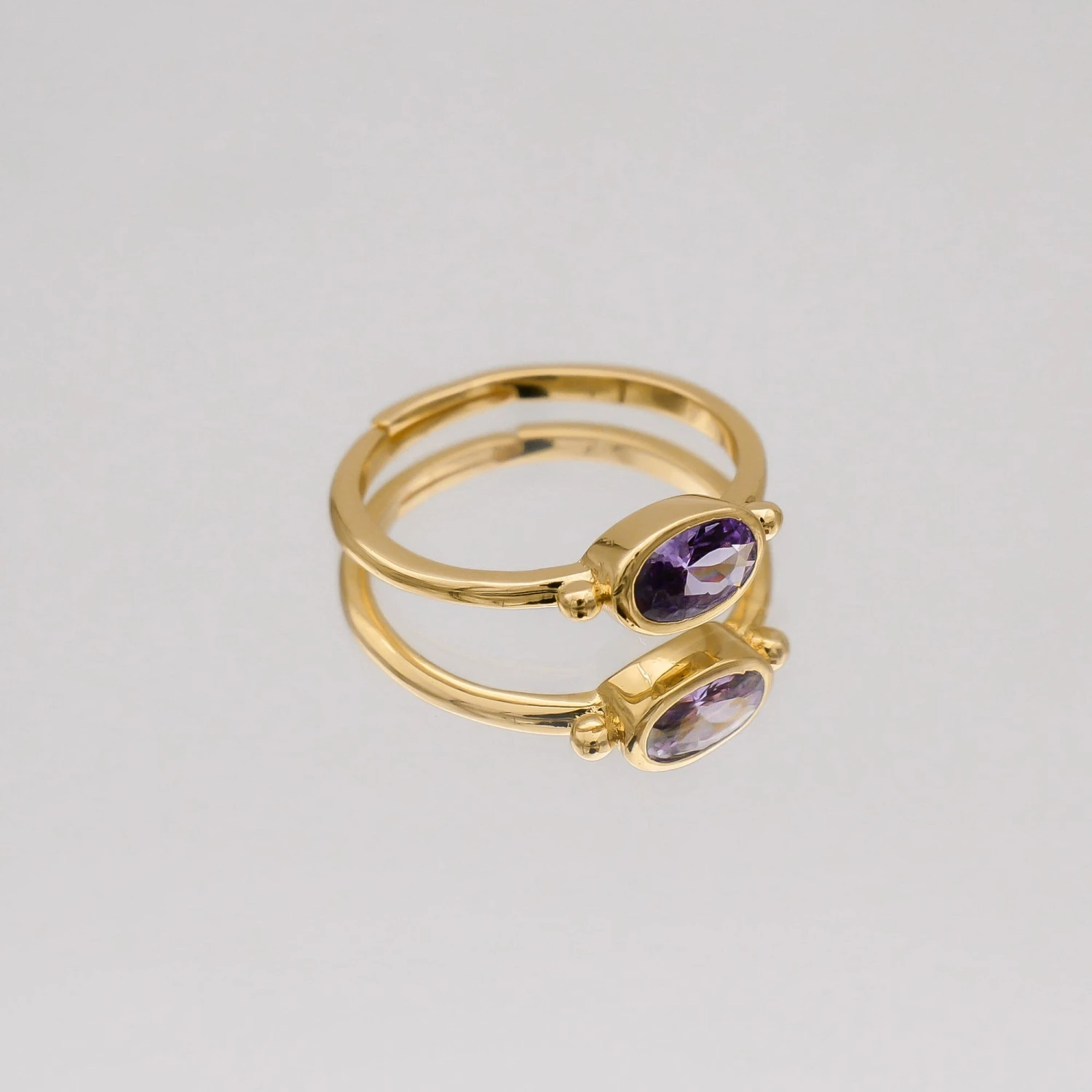 Birthstone Ring | Gold 10 Birthstone Ring | Gold - Image 10