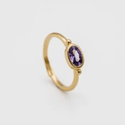 Birthstone Ring | Gold 28 Birthstone Ring | Gold -Prya Store PRYACUSTOMNAMENECKLACE 1390638