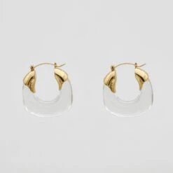 Celine Clear Earrings -Prya Store PRYACUSTOMNAMENECKLACE 1390779