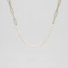 Camila Pearl Paperclip Necklace
