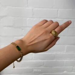 Callie Cuban Contrast Bracelet -Prya Store PRYACaliecubanbracelet