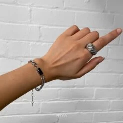 Callie Cuban Contrast Bracelet -Prya Store PRYACaliecubanbracelet3