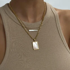 Amaya Opal Bar Necklace 18 Amaya Opal Bar Necklace -Prya Store PRYANECKLACE 14