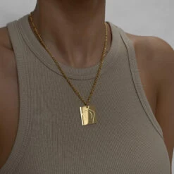 Tanya Figure Tablet Necklace -Prya Store PRYANECKLACE 27