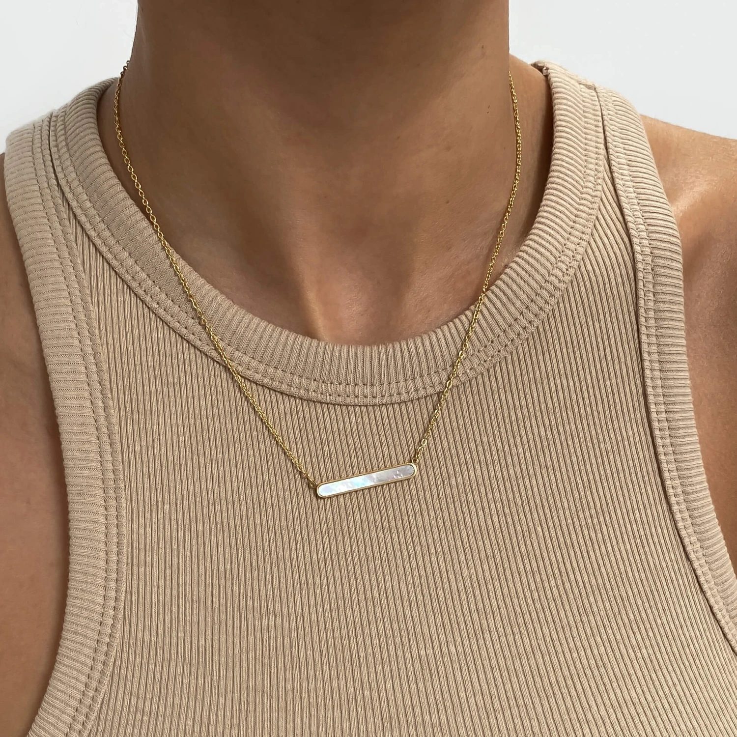 Amaya Opal Bar Necklace 11 Amaya Opal Bar Necklace - Image 11