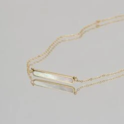 Amaya Opal Bar Necklace 25 Amaya Opal Bar Necklace -Prya Store PRYANECKLACE 60