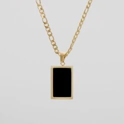 Saraya Onyx Tablet Necklace