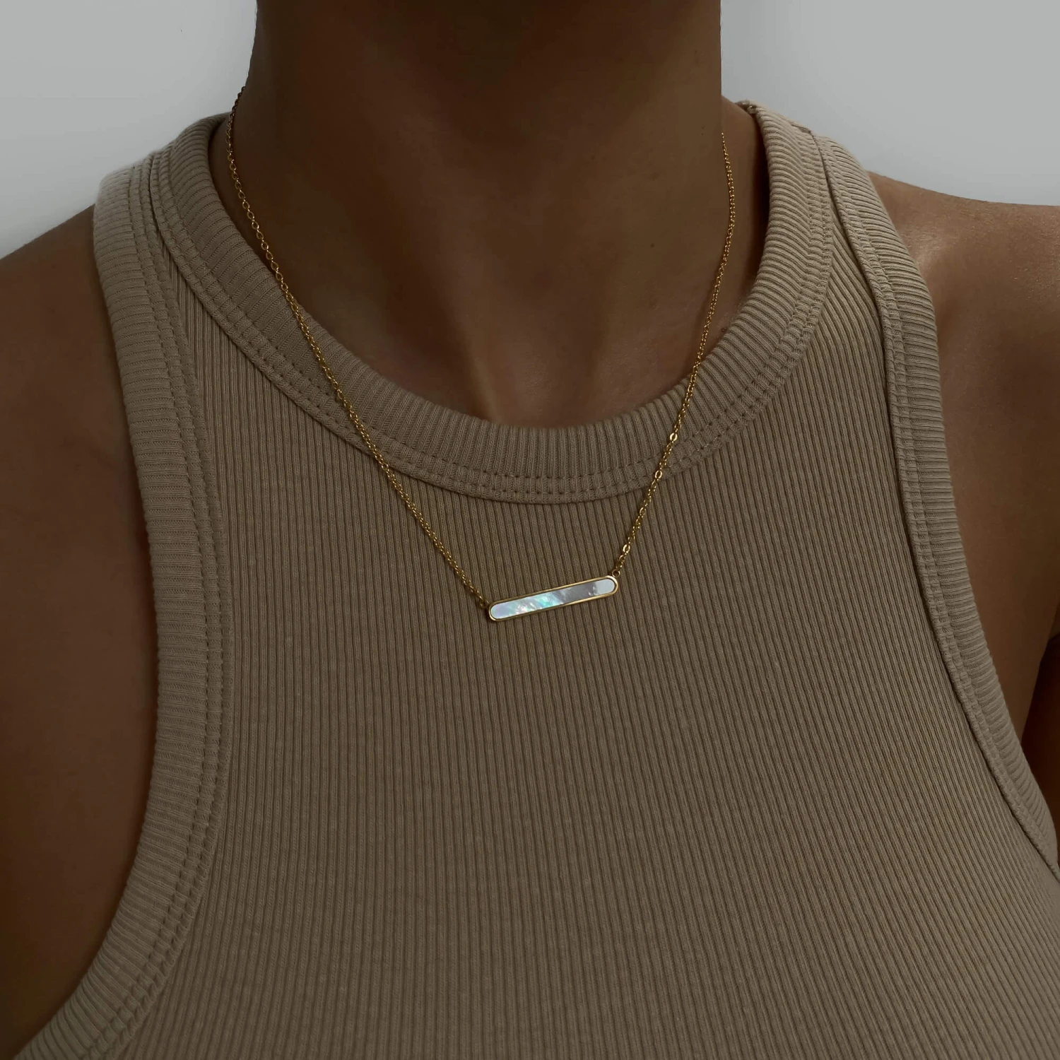 Amaya Opal Bar Necklace 2 Amaya Opal Bar Necklace - Image 2