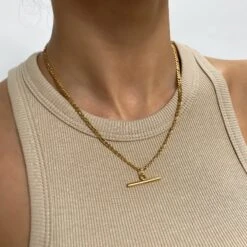 Kiara T-bar Necklace -Prya Store PRYANECKLACE 87