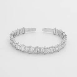 Jada Baguette CZ Bracelet Thick| Silver