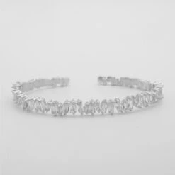 Jada Baguette CZ Bracelet Thin | Silver