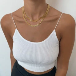 Double Link Curb Chain | Gold -Prya Store PRYANecklace 23