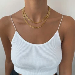 Double Link Curb Chain | Gold -Prya Store PRYANecklace 27